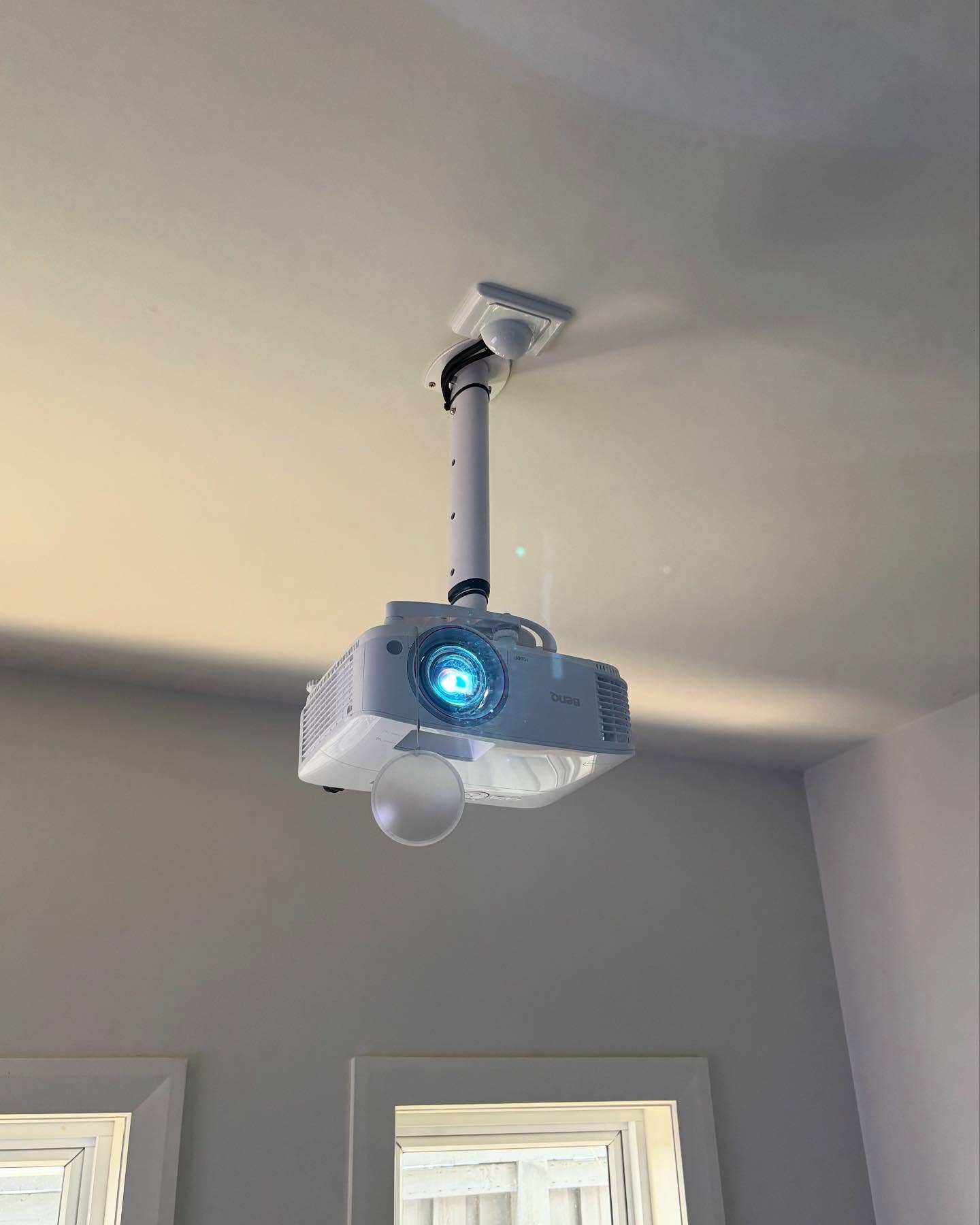 Projector ceiling mount installation — Pether Electrical