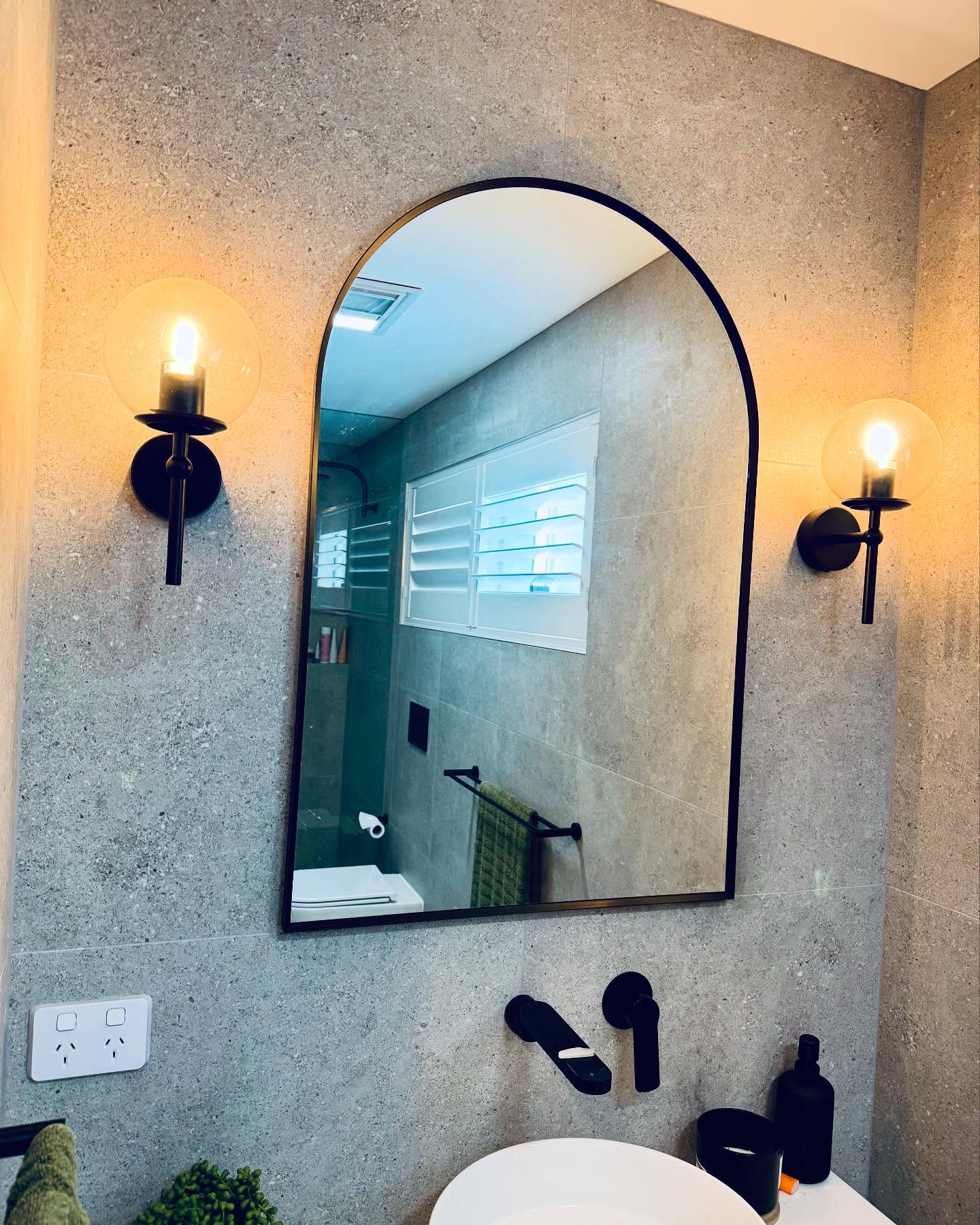 Bathroom wall sconce installation — Pether Electrical